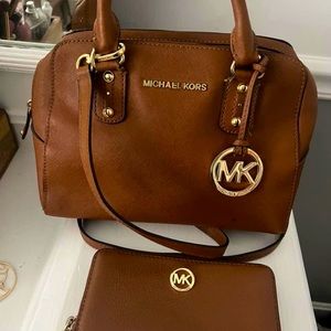 Authentic Michael Kors bag and wallet set